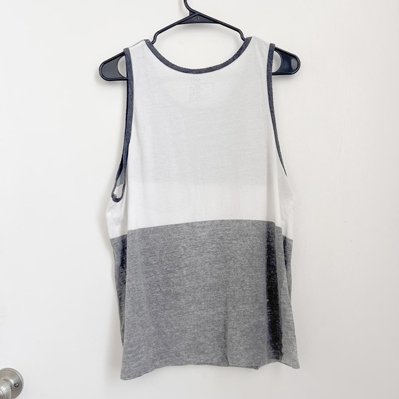 White Grey Tank Top Mens Size Large Blue Crown Cotton Polyester Blend - Picture 2 of 3